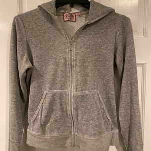 Juicy Couture Heather Gray Velour Zip